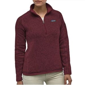 Patagonia Women's Better Sweater 1/4 Zip Pullover Chicory Red